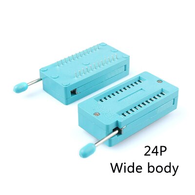 Conector Universal ZIF de prueba de circuito integrado, DIP14/16/18/20/24/28/32/40P, 2,54mm: 24PWide body