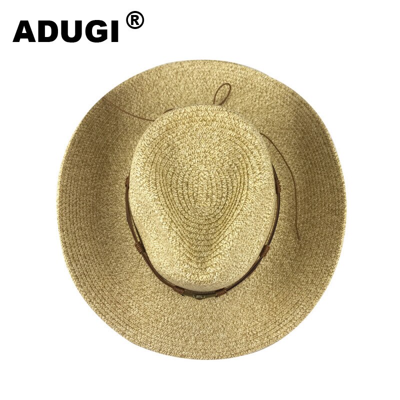 Adugi sommar halmhatt män och kvinnor pirat solhatt amerikansk väst cowboy stråhatt utomhus stor längs stranden solhatt