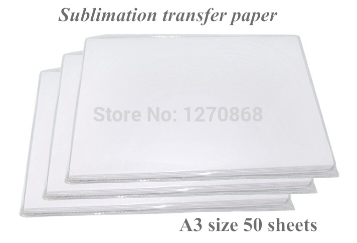 in China A3 Sublimatie transfer papier voor licht kleur non-katoen canvas 50 vellen een zak