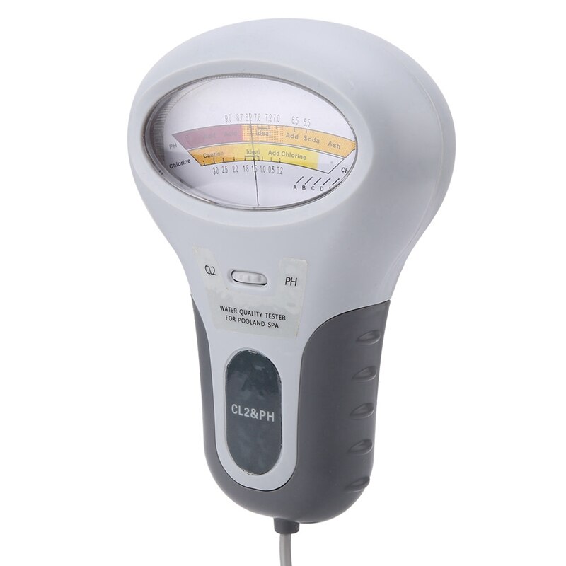 Water PH & Chloor Tester - 2-in-1 Zwembad Niveaumeter - Analoog Display met Achtergrondverlichting