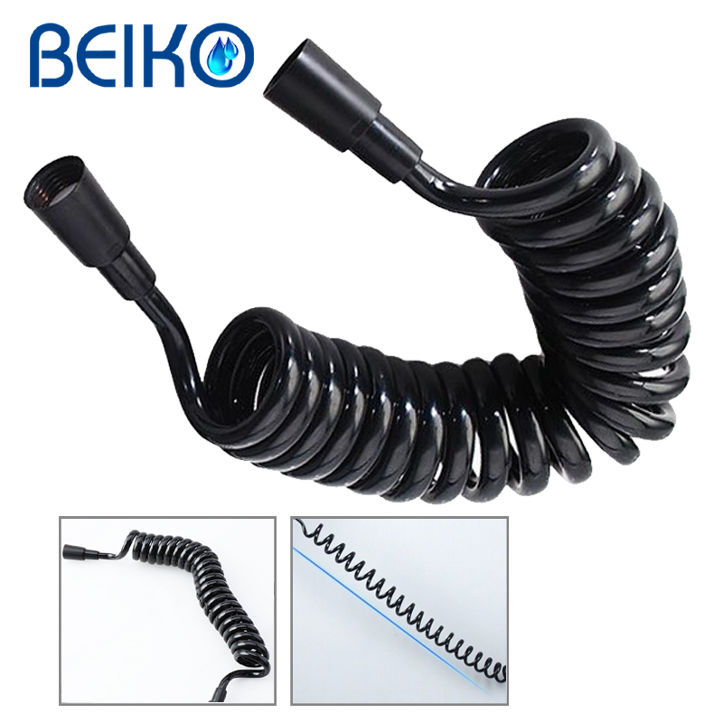 Handheld Bidet Sproeier Set Kit Pcv Hand Bidet Kraan Voor Badkamer Handspuit Douchekop Zelfreinigende: Black PVC PIPE