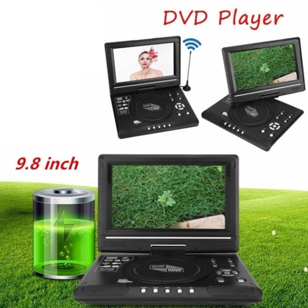 9.8 Inch Portable Mobile DVD With Mini Television Built In Battery Intelligent Power-off Memory Function Mini Television