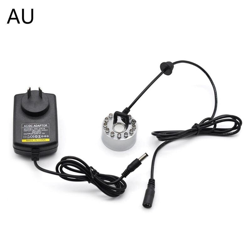 Générateur de brume ultrasonique, nébuliseur, fontaine d&#39;eau, étang, 12 LED, atomiseur, humidificateur d&#39;air, prise US/UK/EU/AU: AU Plug