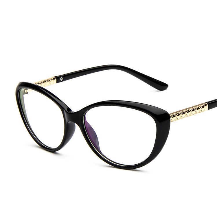 Kvinner kattøyer stilige briller briller nærsynthet brille lite ansikt lilla gradient ramme klare linser vinrød bredde 135 mm: Lys svart