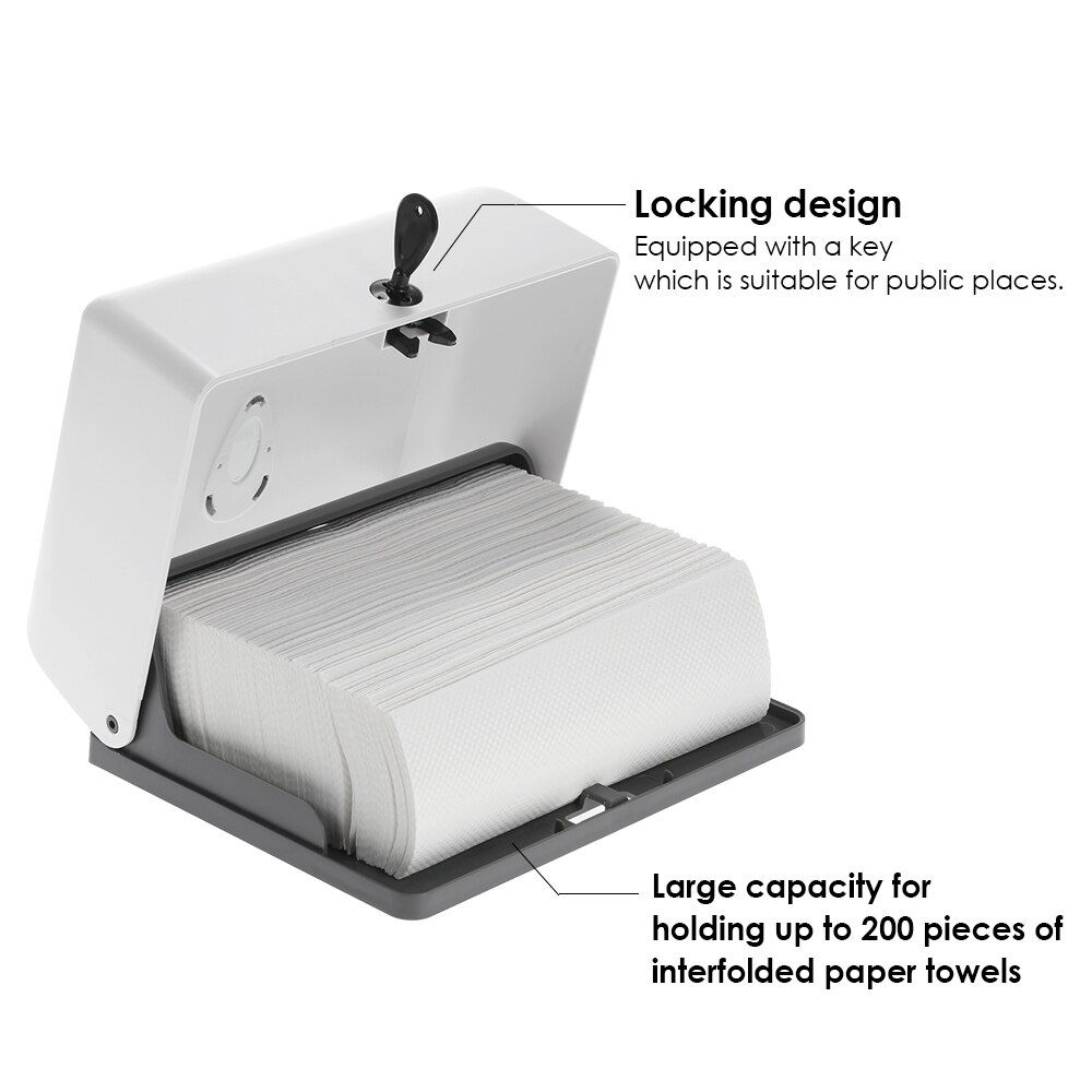 Bathroom Tissue Dispenser Wall-mounted Tissue Box Holder for Multifold Paper Towels Tissue Storage Box For Home