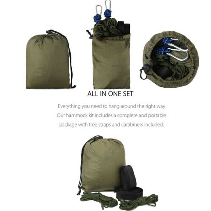 Portable Double Hammock with Mosquito Net for Outdoor Camping Traveling