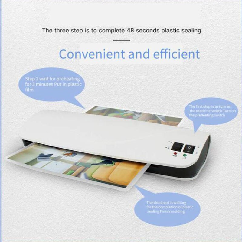 1000w A4 Laminator Photo Laminator Home Office and Cold Laminating Machine File Laminating Machine