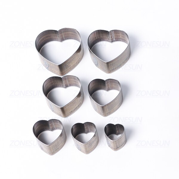 ZONESUN Half-Circle Leather Cutting Die Clicker Steel Rule Die 20/25/30/50mm Punching Tool For Cutting Out Leather Earring: Heart