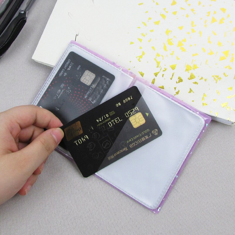 Porte-cartes en PVC Transparent, 10 pièces, porte-cartes de visite pour femmes et filles, sac de carte de crédit, porte-cartes d&#39;identité, portefeuille