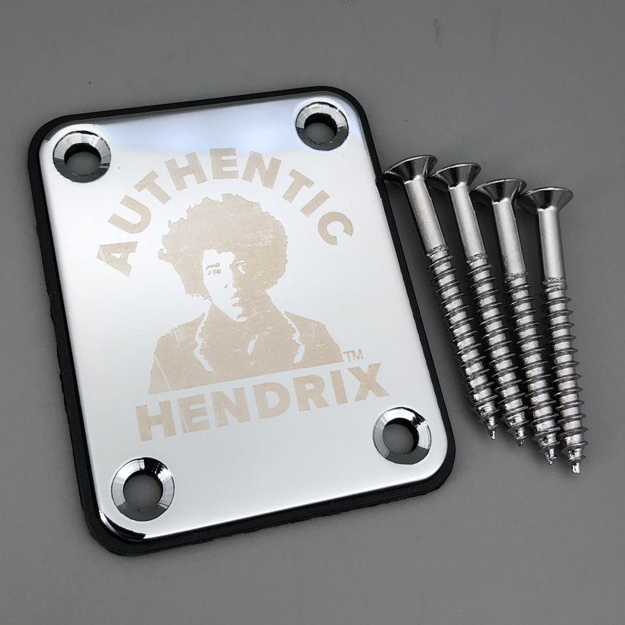 Guitar Neck Plate Jimi Chrome For ST TL Guitar