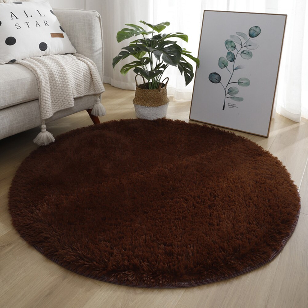 Petit tapis rond antidérapant, coloré, 40/60/80cm, pour salon et chambre à coucher, impression de teinture par nouage, décoration de la maison, hiver: 40CM / P