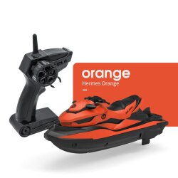 Rc Boot 2.4G Mini Afstandsbediening Rc Motor Boot Voor Water Motorboot Kinderen Toysmodel Voor Waterskiën in Zomer-50: Orange