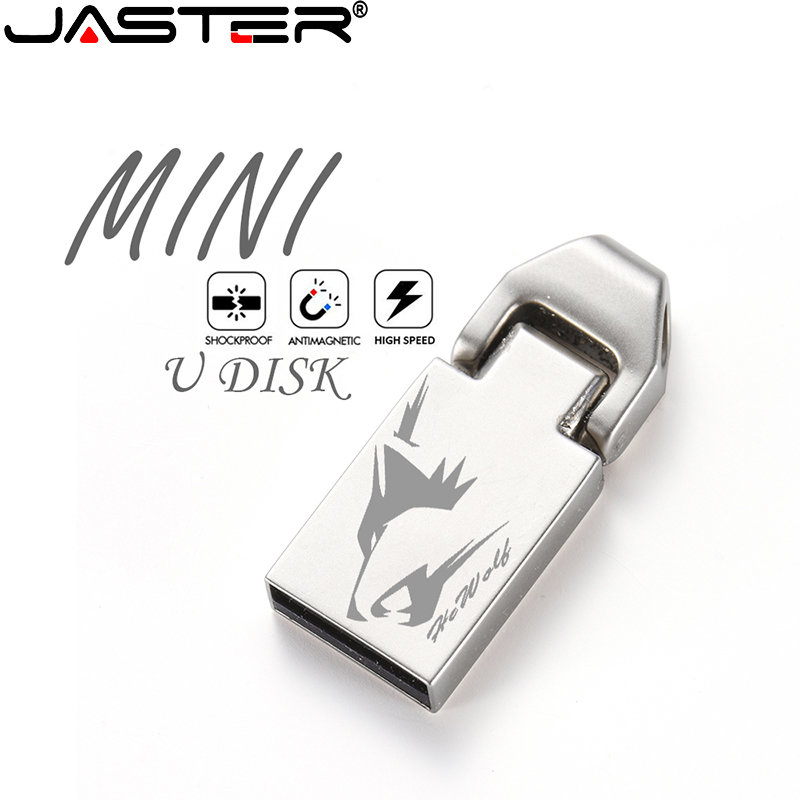 JASTER Mini Metal USB Flash Drives 64GB Silver Key Chain Pen Drive 32GB TYPE-C Adapters Memory Stick 16GB Multifunction Pendrive