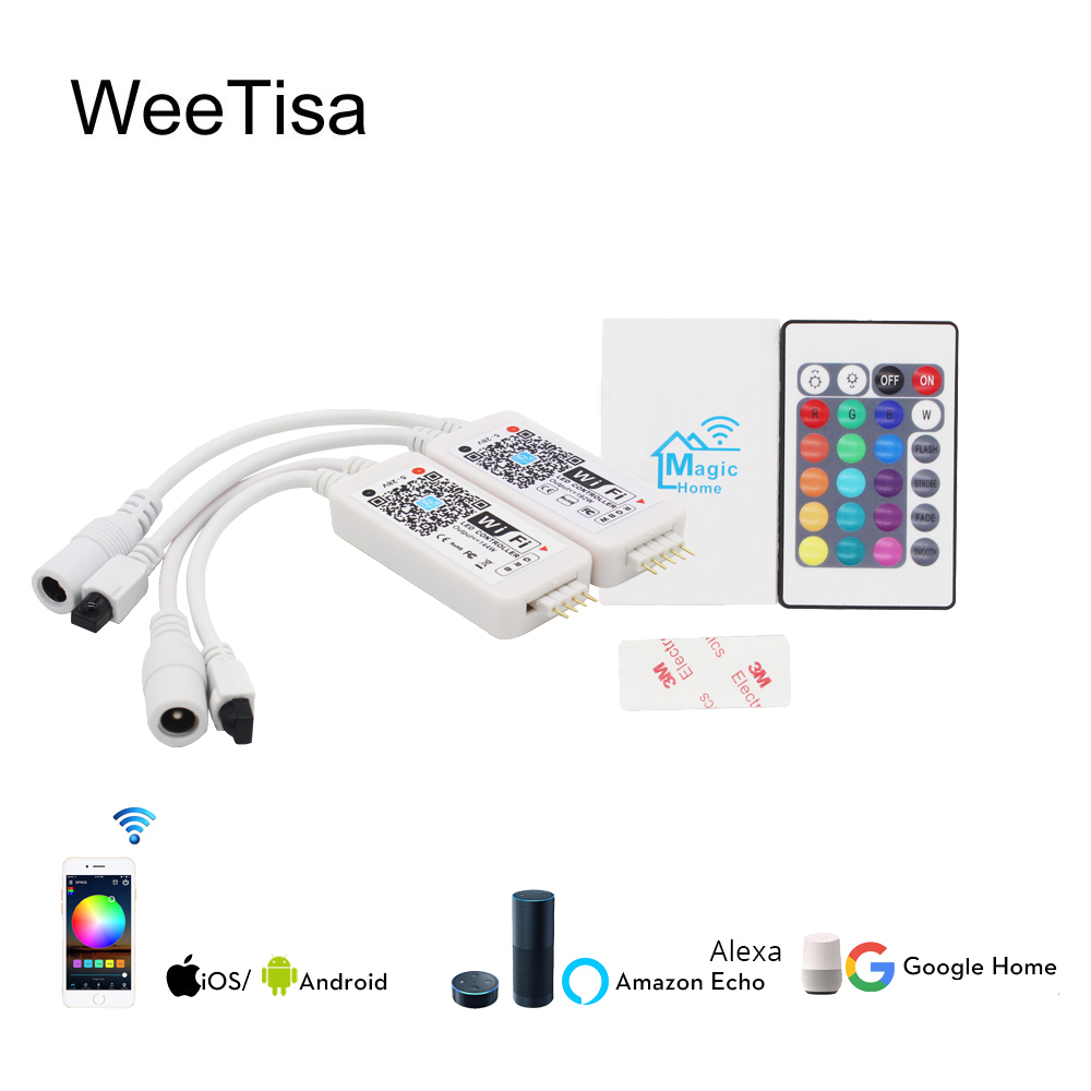 Wifi LED Controller RGB RGBW RGBWW DC 5V 12V 24V Bluetooth Wireless IR RF Remote 12V Music Mini Controller for LED Strip Light
