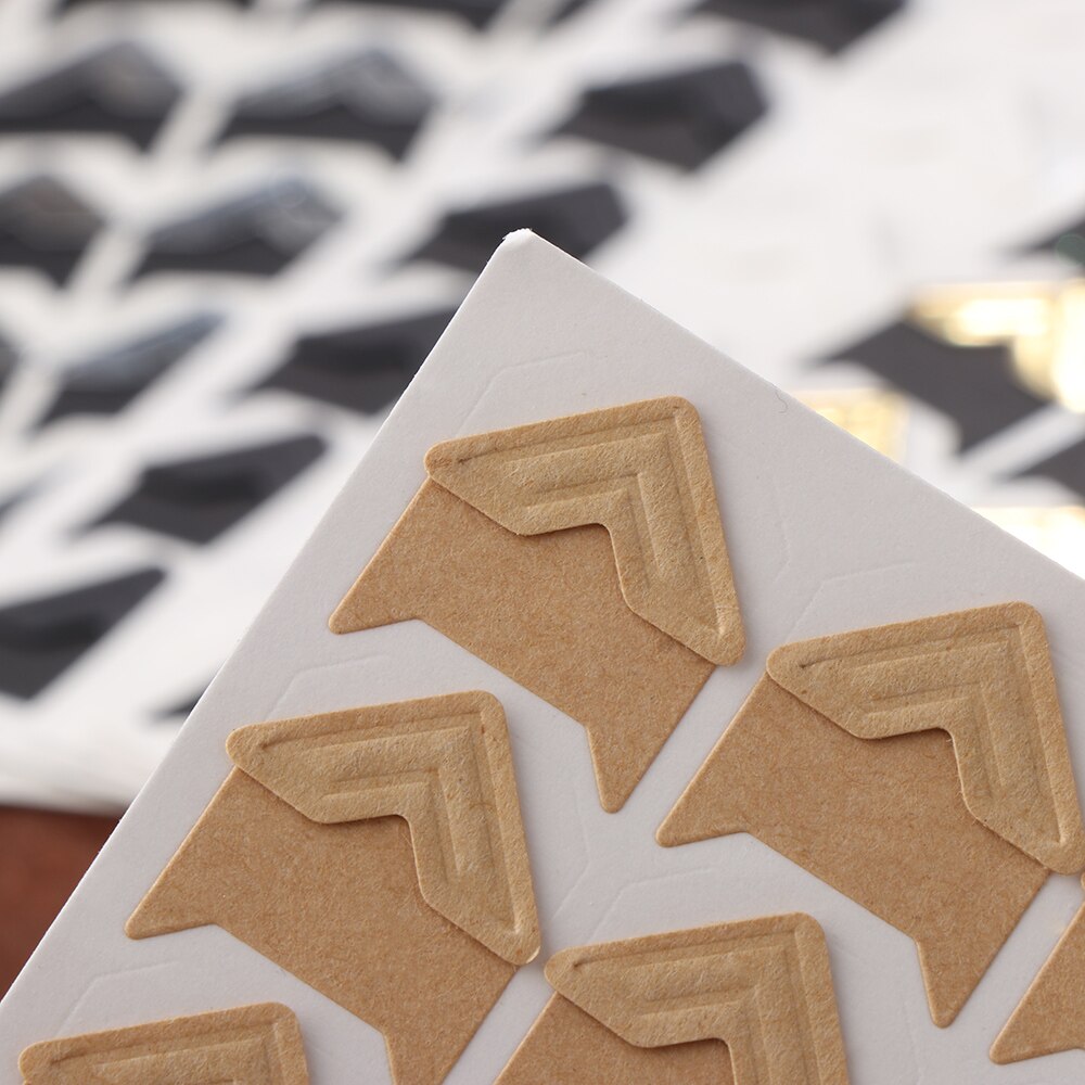 72pcs photo album Scrapbook photo Corner Protectors DIY Handmade Sticker Decor for Scrapbooking
