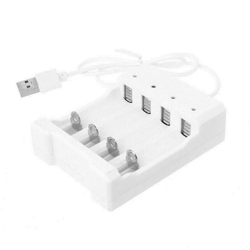 Universell oppladbar lader usb 4 spor utgang batterilader batteriladeverktøy til aa / aaa batteri
