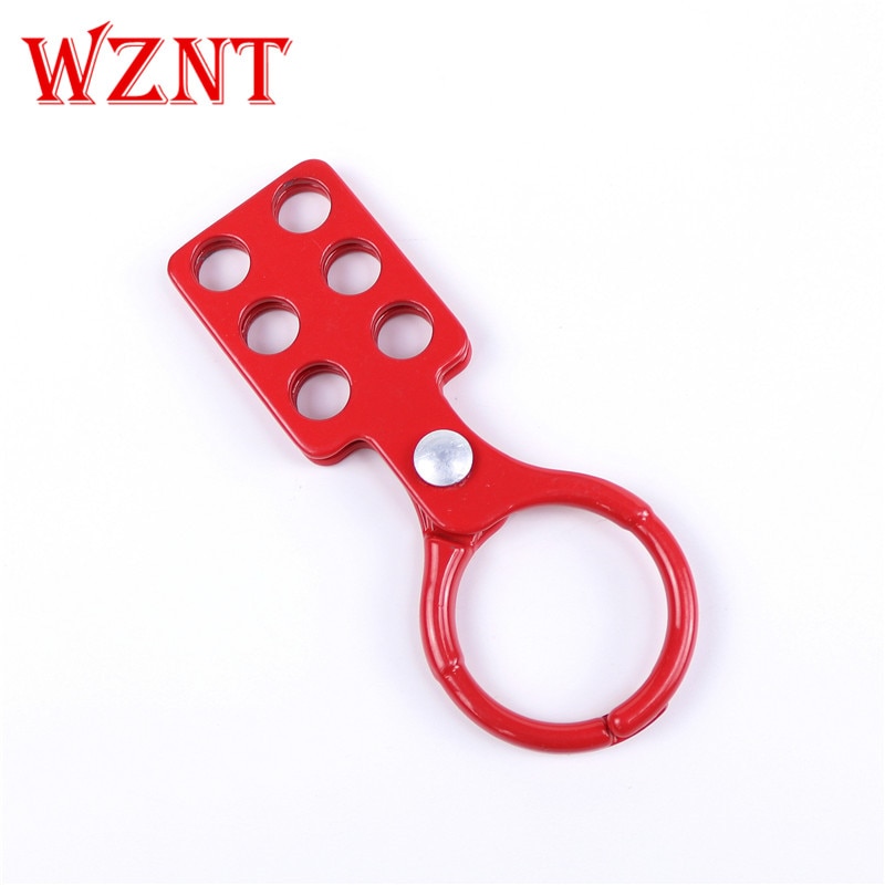 Lockout Hasp 1'' 1.5'' hasp ,aluminium body , scissor action 25mm 38mm dia jaws, red plastic coated