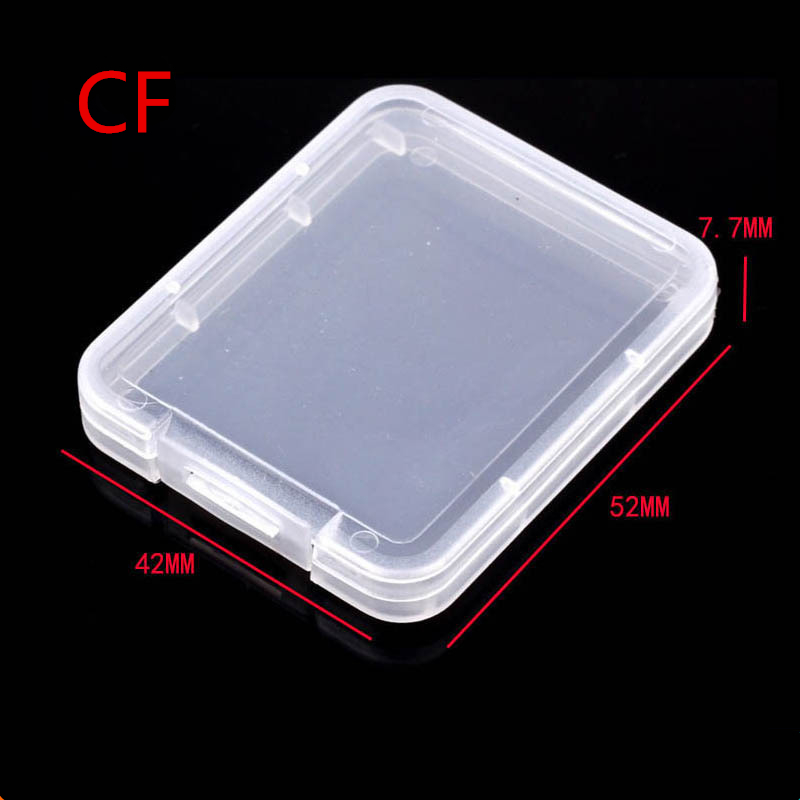 400pcs/lot CF memory card cases box enclosure , slim card holder plastic case Protector for CF 128GB