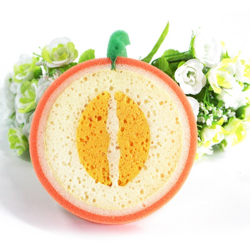 Esponja de limpieza con forma de fruta, utensilio de limpieza fuerte, ideal para cocina, baño, 12x12x3cm, 1 Uds.