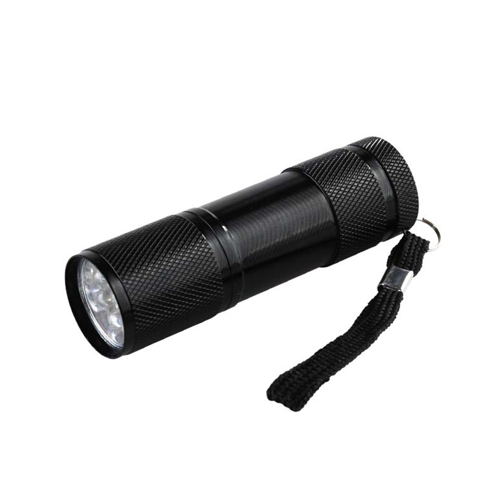 Mini 9/21 led uv lommelygte ultra violet lys ultraviolet lampe lommelygte ultra violet usynlig blæk markør lommelygte batteri lys: 9 ledede