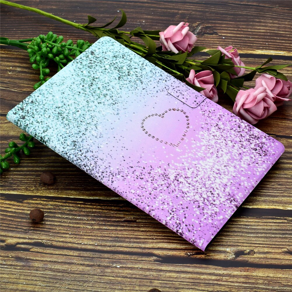 Tablet Case for Lenovo Tab M10 FHD Plus TB-X606F TB-X606X - PU Leather Stand Cover with Card Slot: Love quicksand