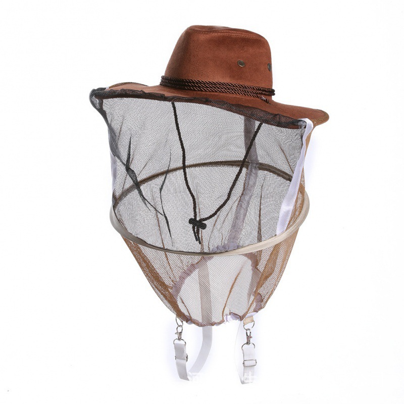 Beekeeper Protective Hat Anti Bee Fabric Nylon Net Yarn Hat Beekeeping Protector Cap Beekeeper Cowboy Comfortable