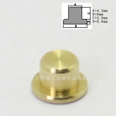 18Pcs Koperen Knop Potentiometer Knop 6*3.7Mm Potentiometer Cap Koperen Knop Solid Button