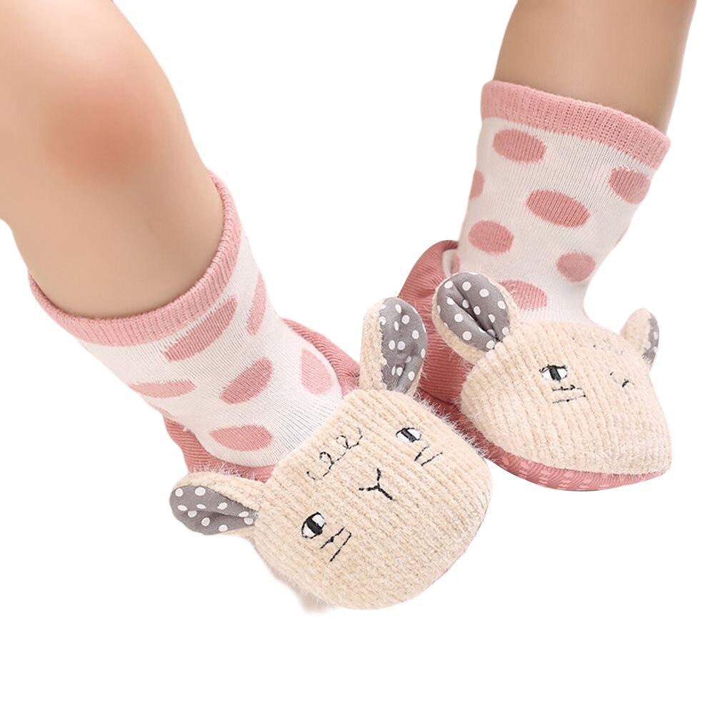 Baby Walking Shoes Cute Cartoon Soft-Soled Shoe Prewalker Socks for Girls and Boys