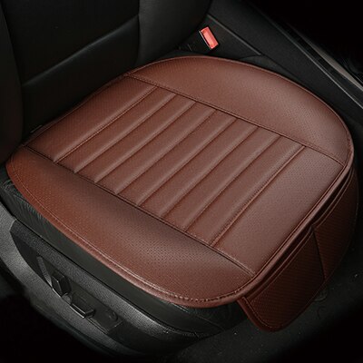 WLMWL Universal Leather Car seat cushion for Peugeot all models 206 307 407 207 3008 508 208 308 406 301 car accessorie: coffee