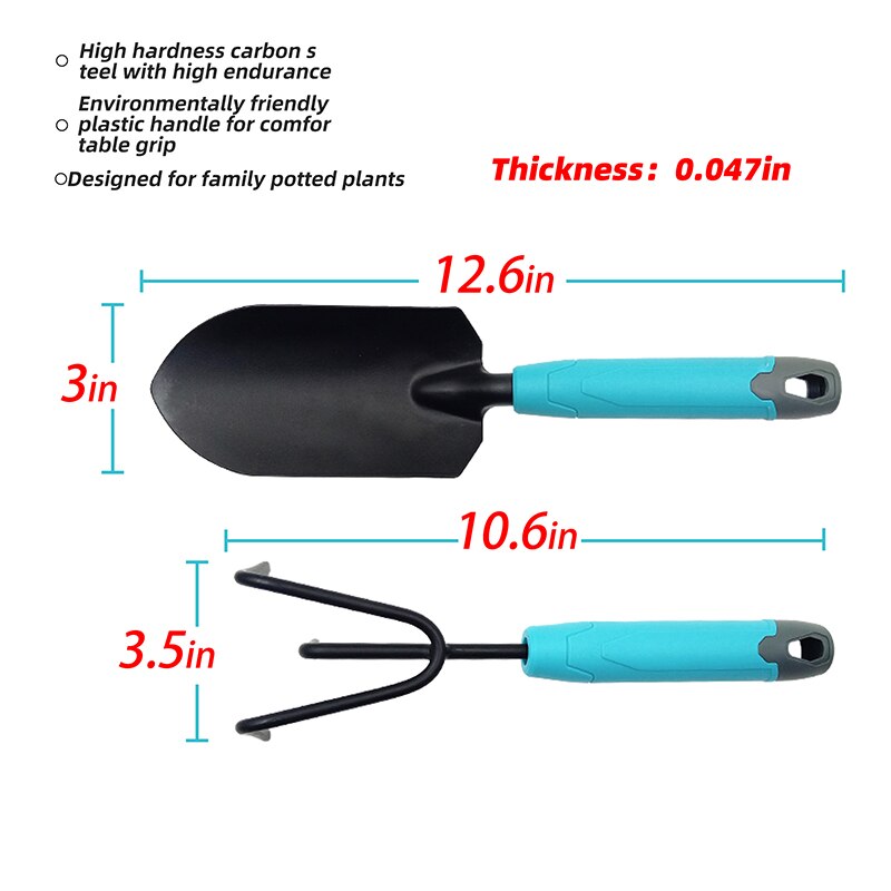 Cultivating Planting Tools Plastic Handle Trowel Cultivator Shovels Spades Garden Sets Transplanter