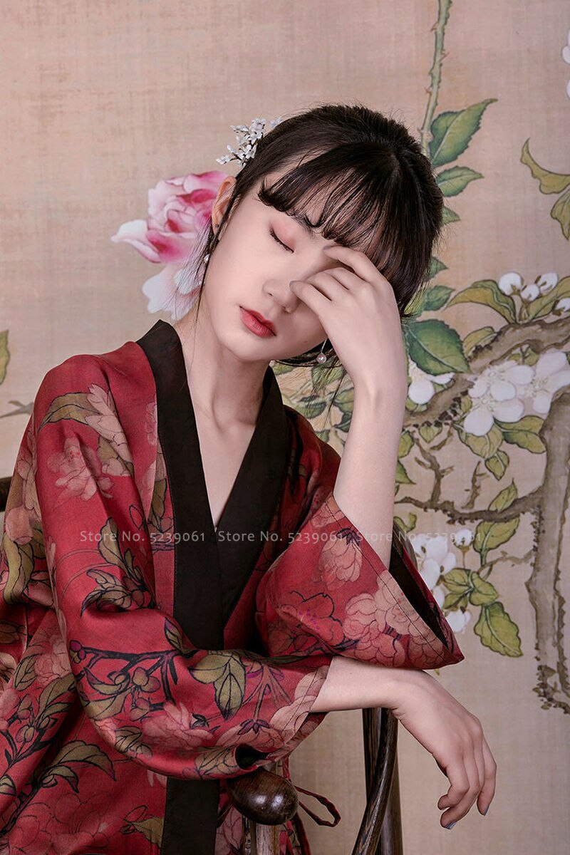 Cardigan de Style chinois rétro Hanfu imprimé, manteau traditionnel