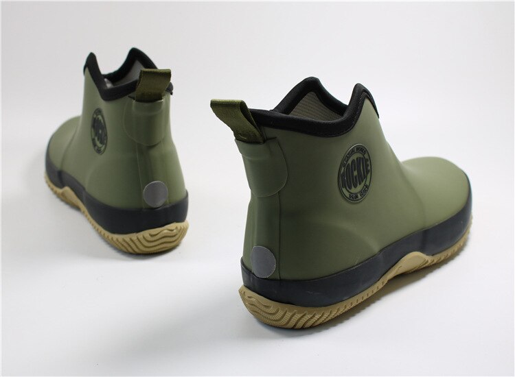 Outdoor Fishing Rain Shoes Mens Waterproof Non-slip Wear-resistant Fishing Boots Water Shoes Low Tube Breathable Wading Shoes