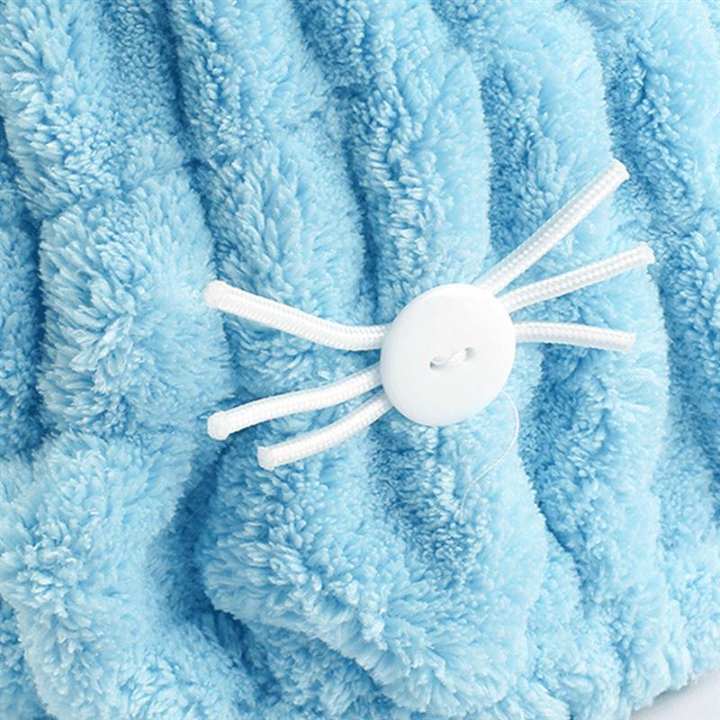 Kat Oor Haardrooginrichtingen Handdoeken Coral Fluwelen Na Douche Haardrooginrichtingen Wrap Wateropname Lady 'S Handdoek Snel Droog Haar Hoed hoofd Wrap