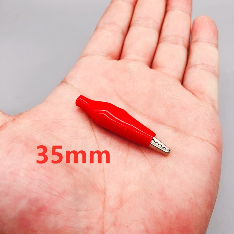 10pc Alligator Clips Electrical DIY Test Leads Alligator Double-ended Crocodile Clips Roach Clip Test Jumper Wire 28mm 35mm 45mm: 3.5cm red