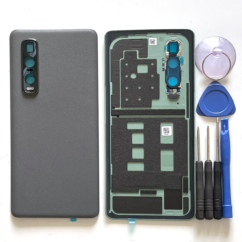 6.7 ''Original Für Oppo Finden X2 Profi Batterie Abdeckung Batterie Gehäbenutzen Für Finden X2 Profi CPH2025 PDEM30 Zurück Abdeckung + Carame Rahmen Aufkleber