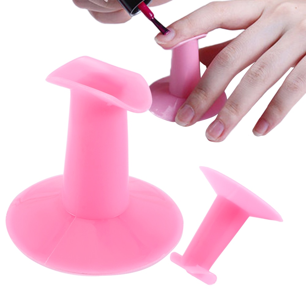 1 Pc Vrouw Nail Art Roze Vinger Zetel Zachte Ondersteuning Stand Rest Holder Voor Gel Polish 3D Bloem Schilderij Tekening coating Gebruik