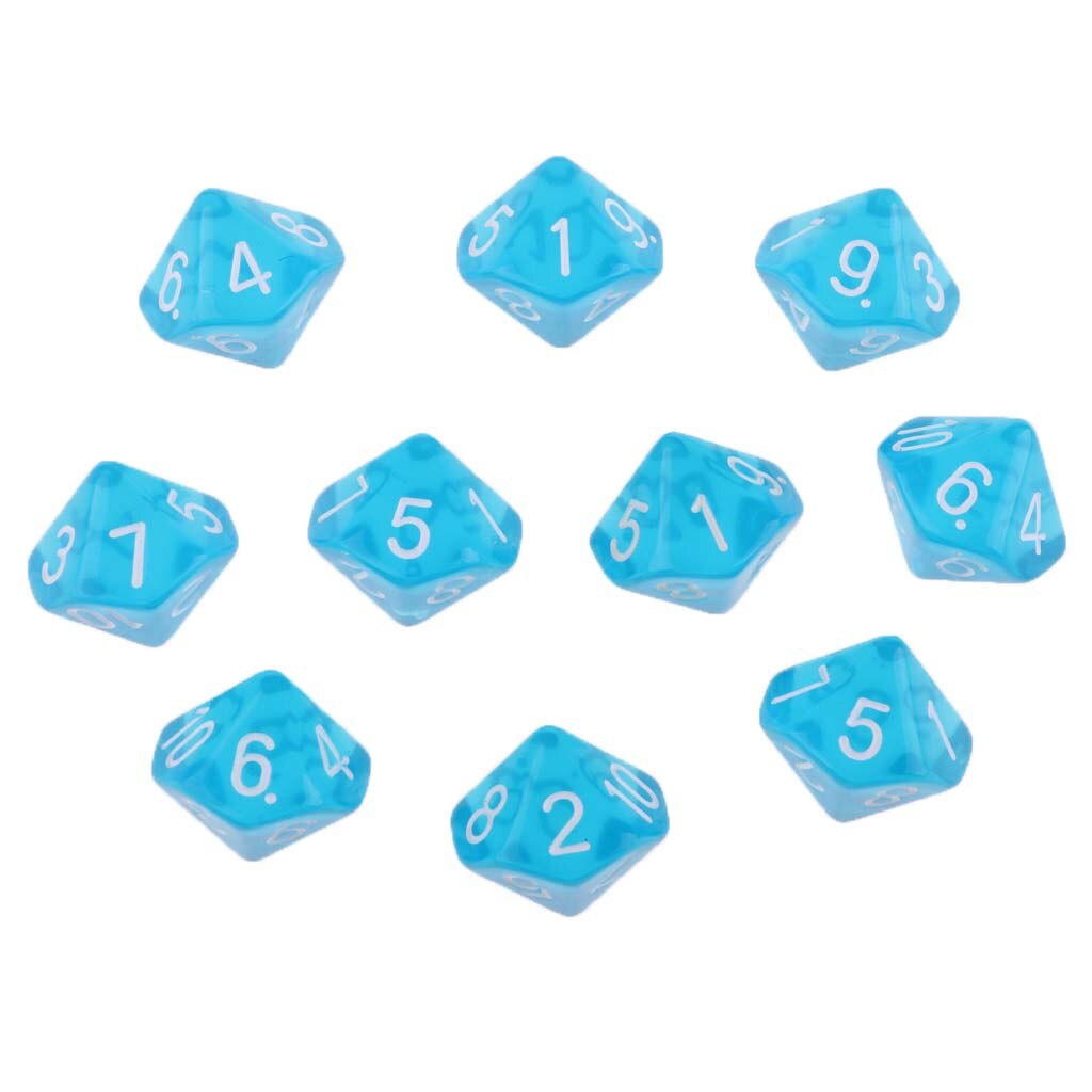 10x plastic dobbelstenen  d10 drinkdobbelstenen voor dnd trpg mtg tafelspellen speelgoed feest