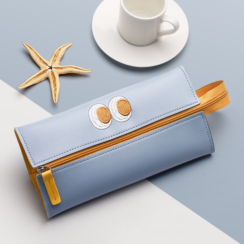 Pencil Case Cases Cute Popular Korean Stationery Pen Bag Pouch Material Escolar Kawaii School Supplies High Capacity Scuola: Light blue