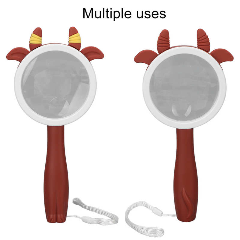 Handheld Magnifying Glass Acrylic Matte High Magnification Factor Reading Magnifier Skid Resistance for Daily Life for Children