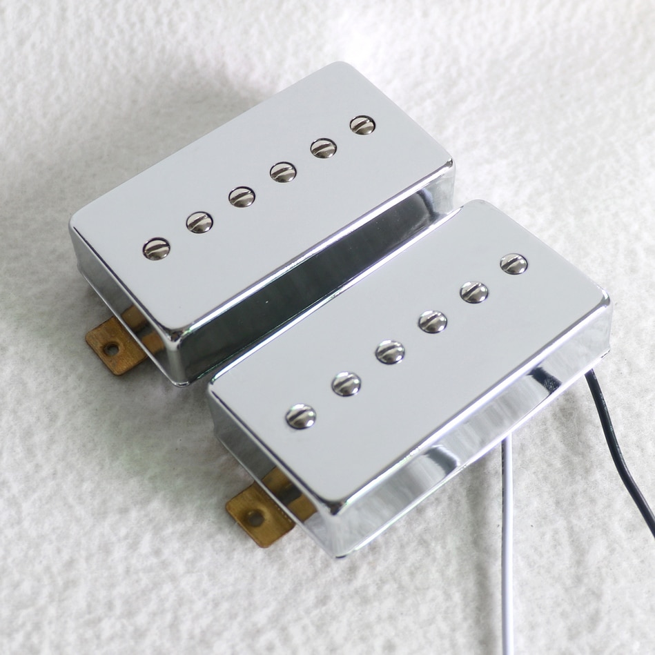 Donlis cubierta de cromo imán de cerámica P90 humbucker tamaño pastilla de guitarra LP para diy guitarra eléctrica Pickup