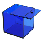 Kleurrijke Translucent Acryl Display Box Vierkante Kubus Voor Bureau/Home Decor, Snoep Sieraden Accessorie Storage Case: S / Roze