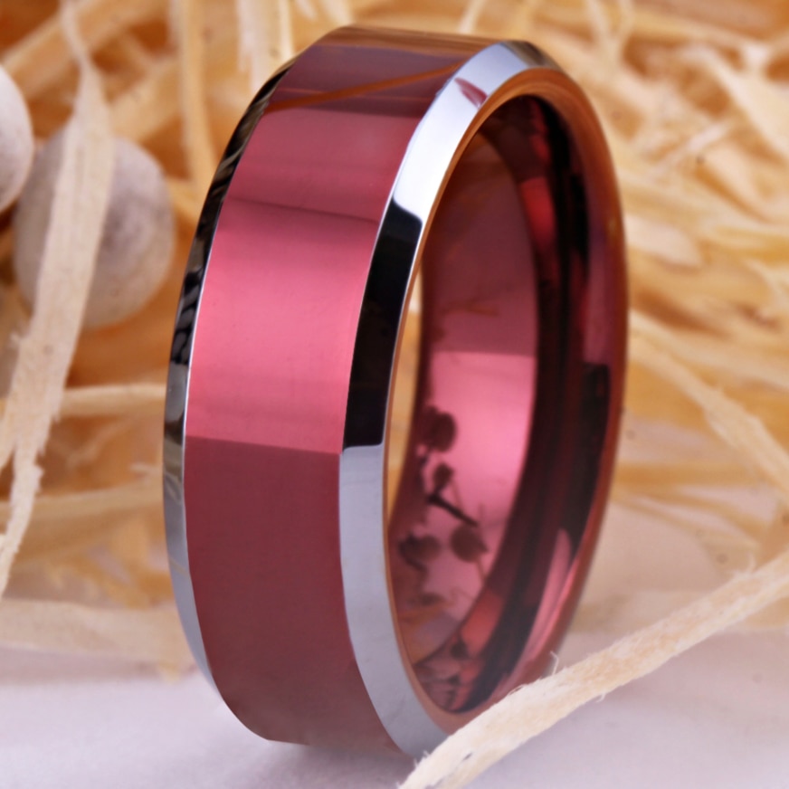 Klassische rot Wolfram Ringe Neue Ring Für Männer Hochzeit Jahrestag Ringe Für Frauen Klassische herren Ring verrotten Wolfram Ring