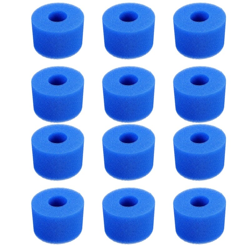 12Pcs Zwembad Schuim Spons Voor Intex S1 Herbruikbare Wasbare Biofoam Cleaner Zwembad Foam Zwemmen Accessorie: Default Title