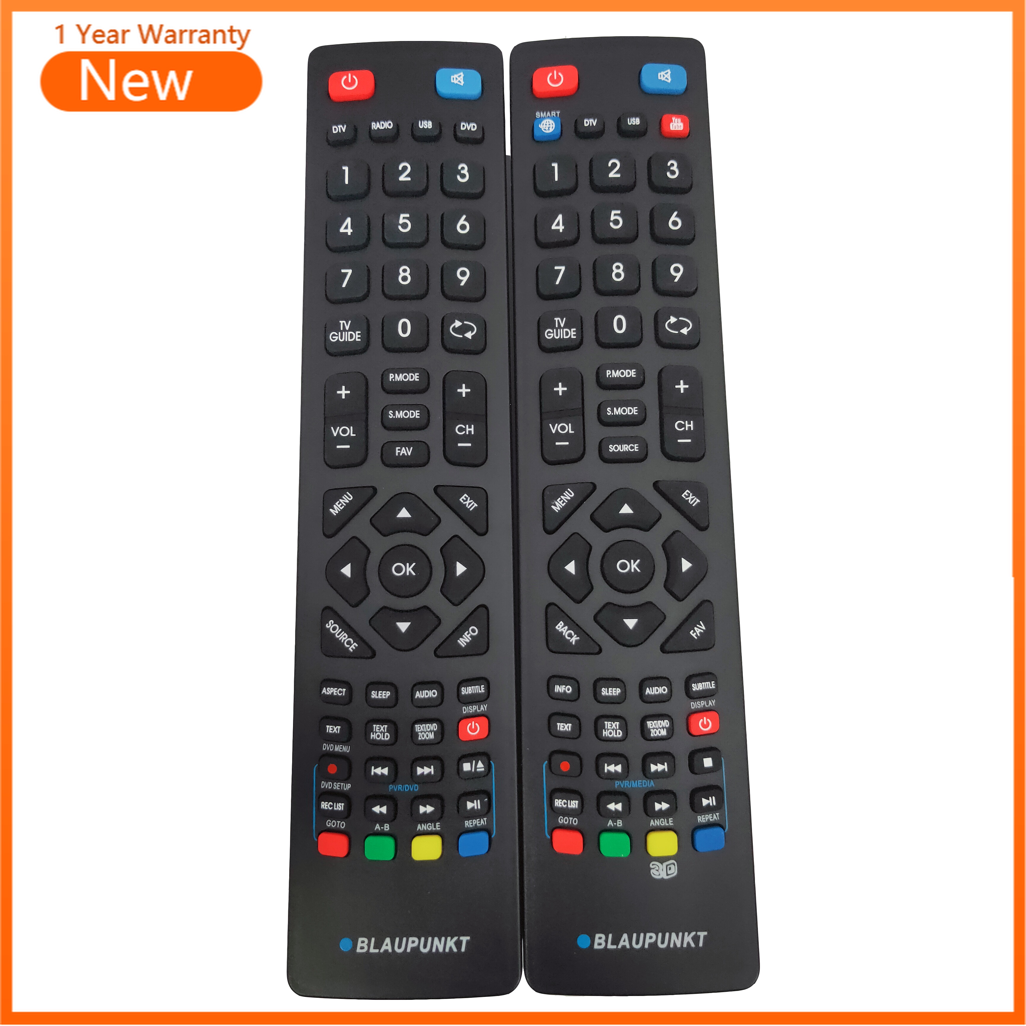 FOR BLAUPUNKT JMB SABA LED TV 3D Functio Remote Control Original Fernbedienung Television Remote Controller