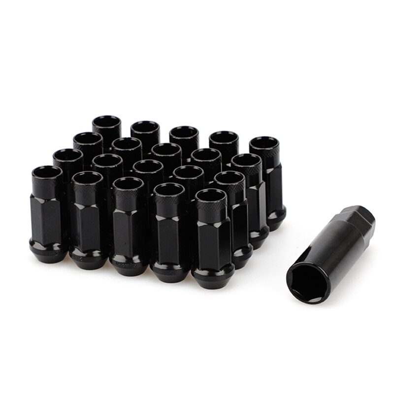 20PCS Steel Car Modification Wheel Nuts Lug Nuts Bolts M12X1.5 M12X12.5 for Chevrolet Hyundai Mitsubishi Acura Mazda
