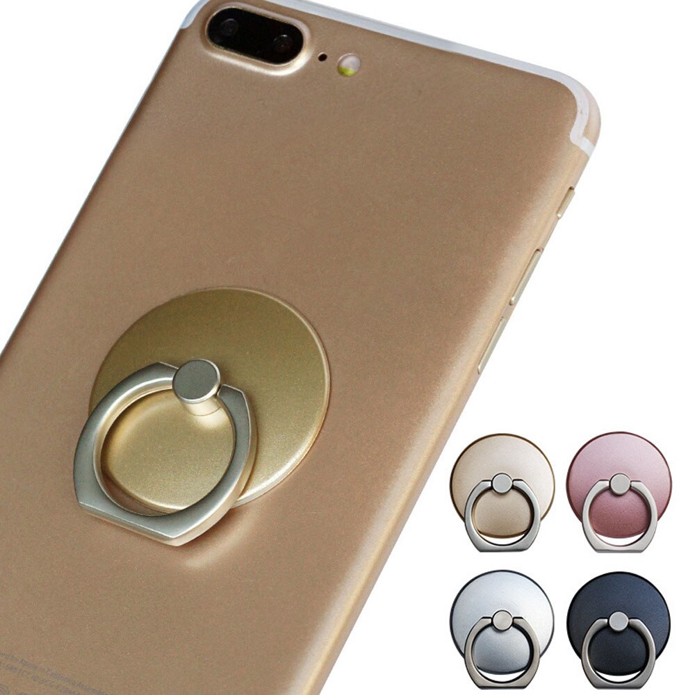 Fingerring mobiltelefon smartphone stander holder til iphone x huawei samsung cell smart rund telefon ring holder bil mount stander
