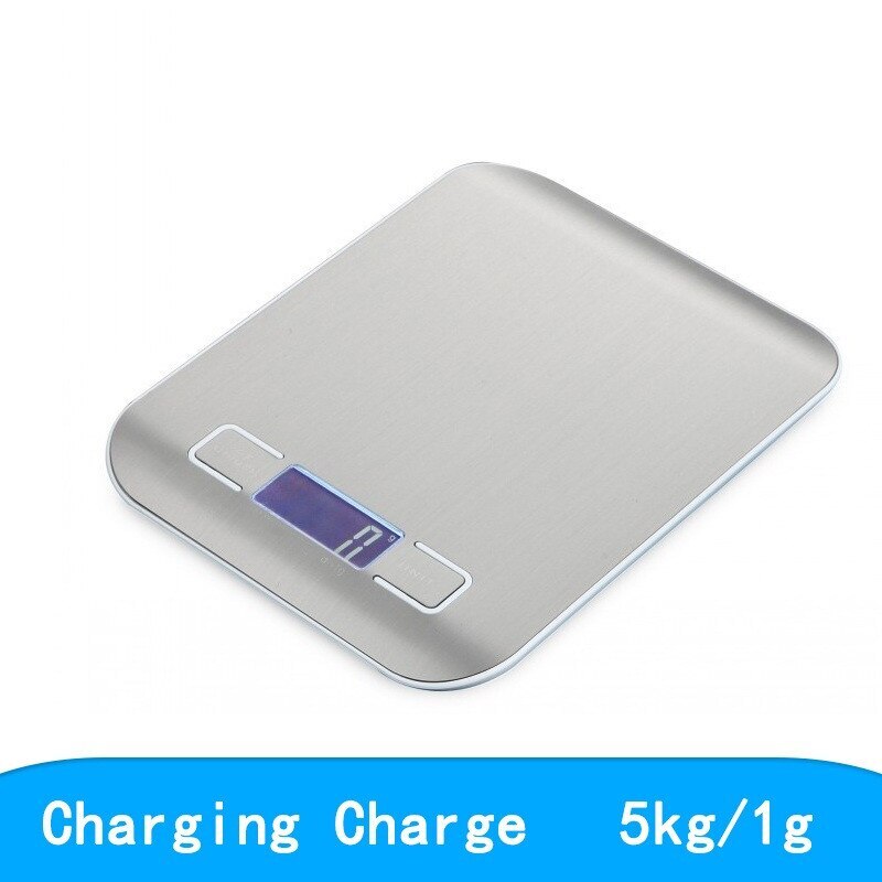 5/10KG x 1g Stainless Steel Digital Household Kitchen Measuring Weight Food Scale Electronic Scale Digital Without Battery: USB 5KG