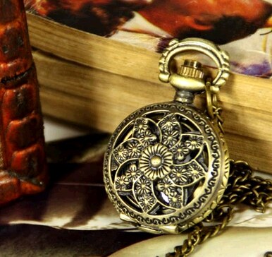 Zakhorloge - Vintage Brons Steampunk Quartz Ketting Hanger Klok