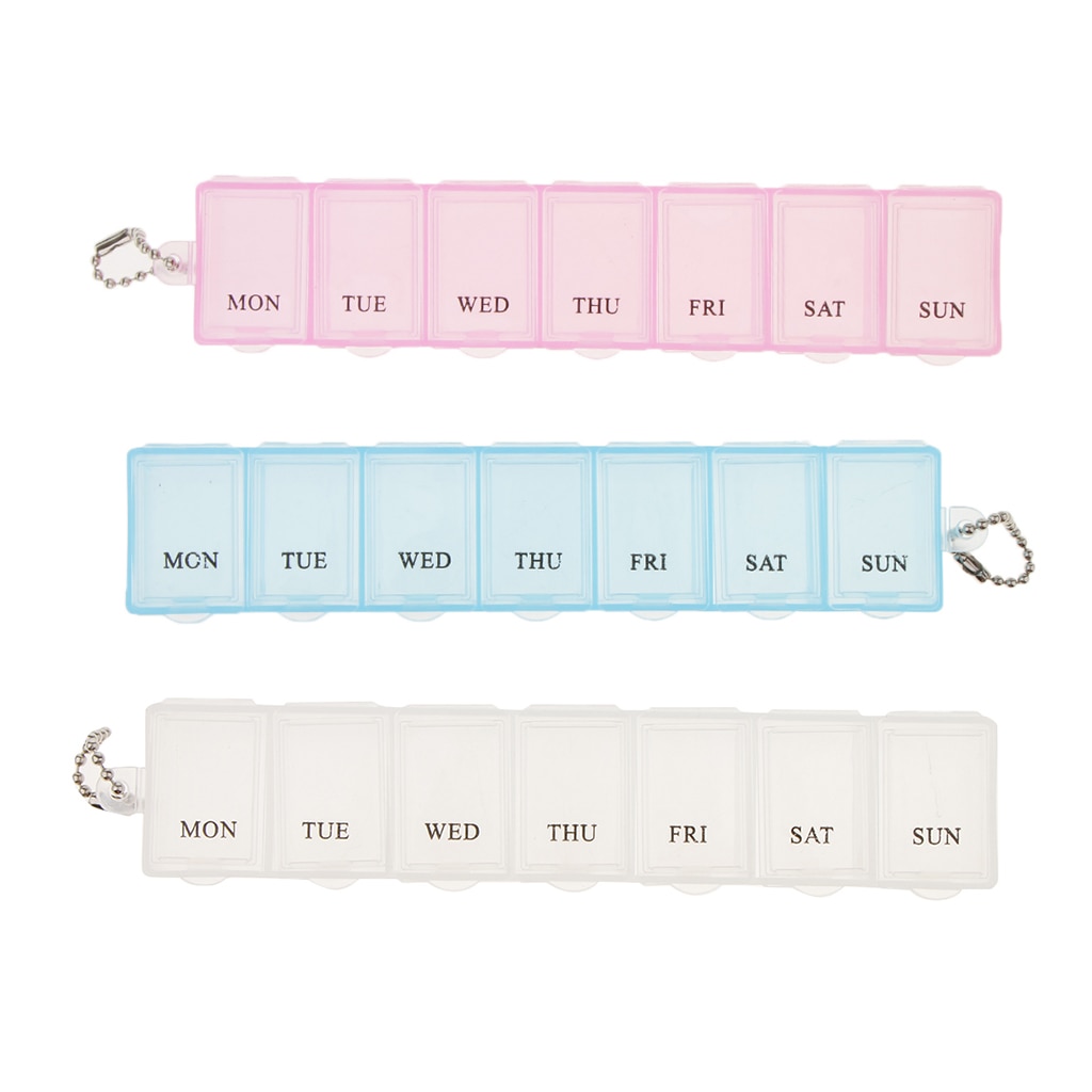 Weekly Pill Organizer, Once-a-Day Pill Case - 7 Compartments