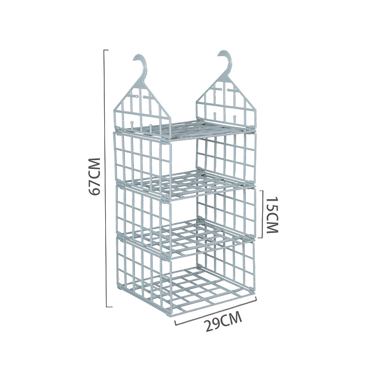 Kleerhanger Kledingkast Organizer Mand Haken Plank Interieur Kast Hanger Mand Tas Opslag Broek Tie Rack Haken Plank: blue S size
